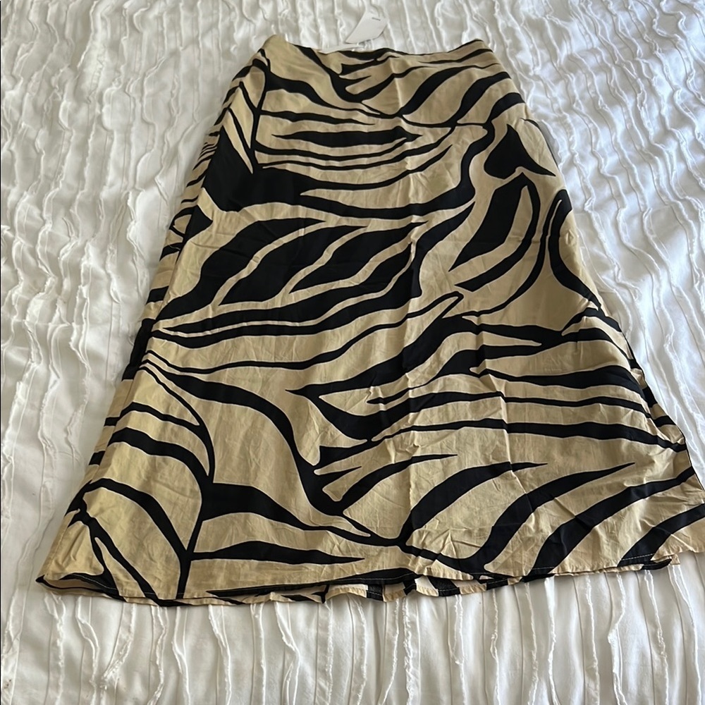 Mango Slit Print Long Skirt
